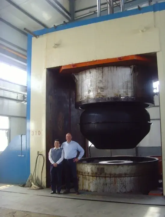 Large curing press at Yongyi Rubber shown in its 2019 company presentation